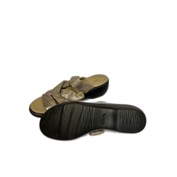 Clarks Women's Delana Jazz Sandal Pewter Metallic Synthetic - Size 10 Womern's - Picture 7 of 9